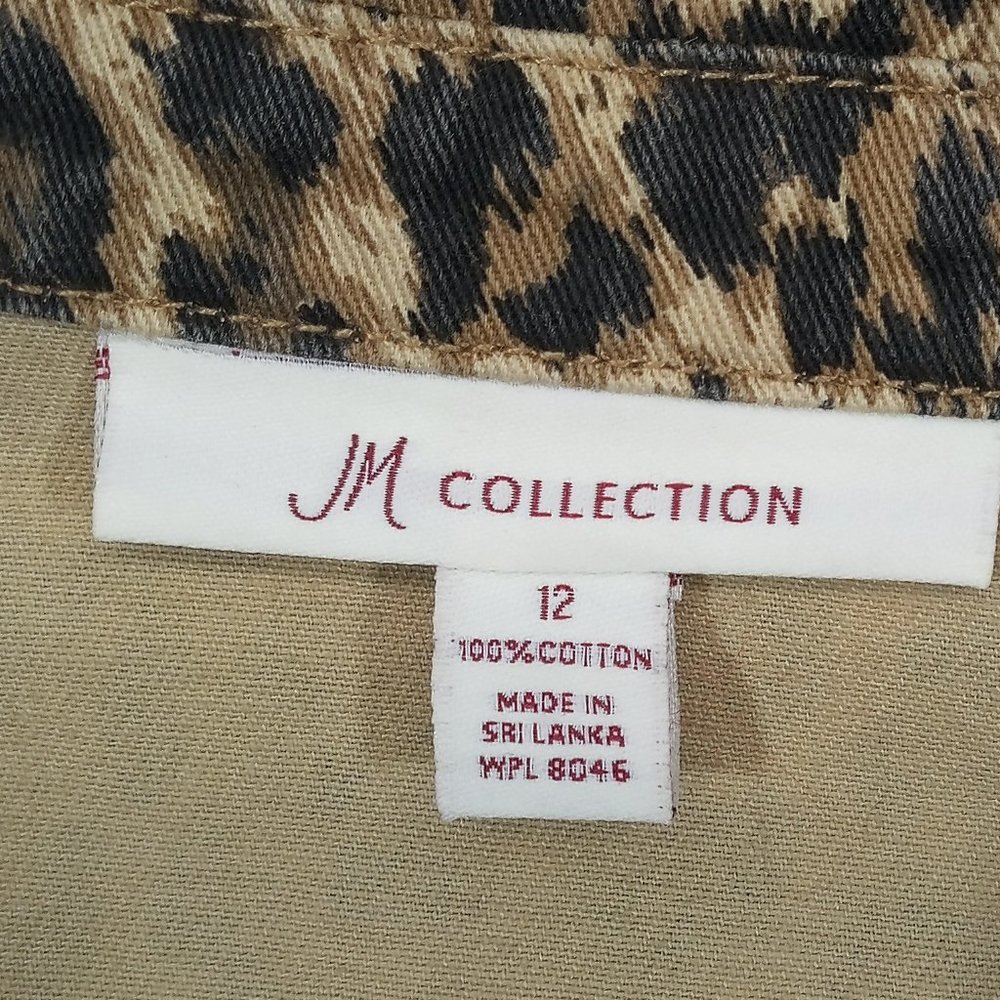 JM Collection Leopard Print Jacket Size: 12 - Picture 3 of 5